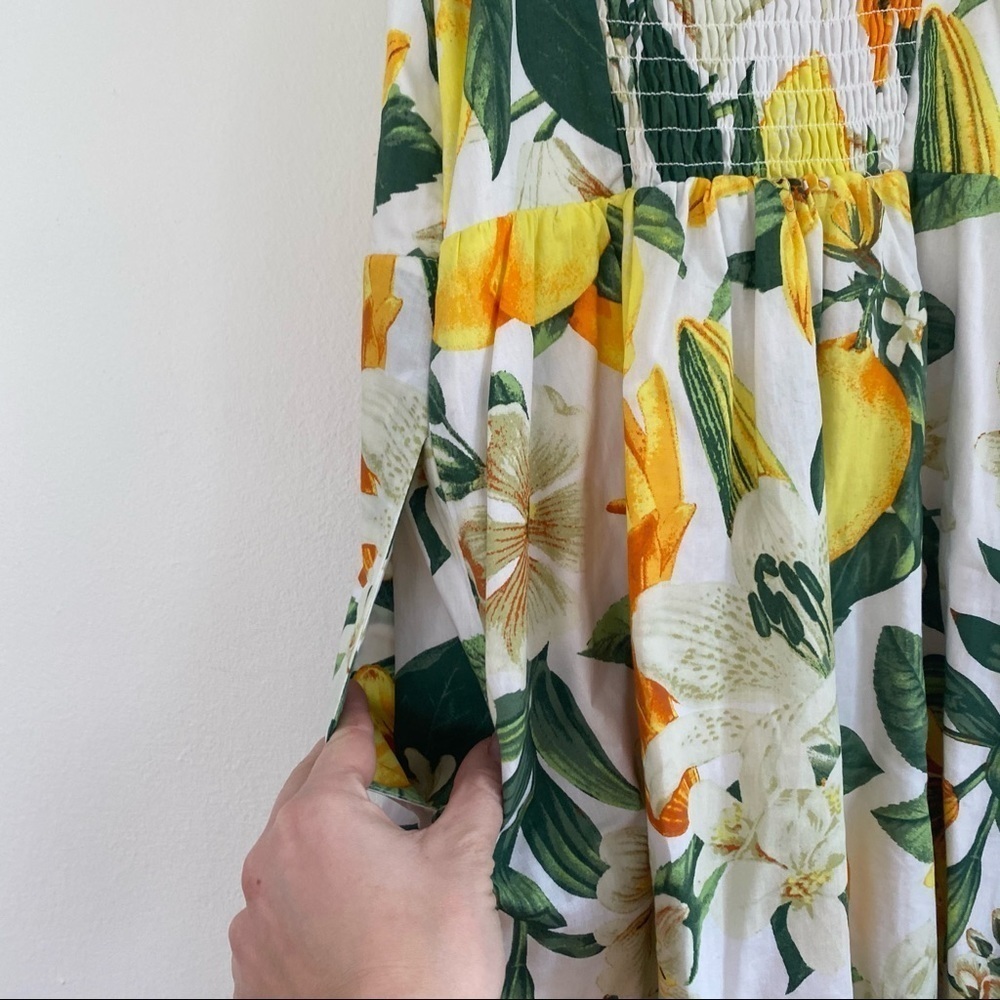 Marled Lemon White Yellow & Green Summer Dress - Picture 9 of 9